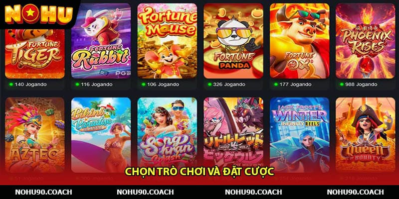 Chọn trò chơi và đặt cược